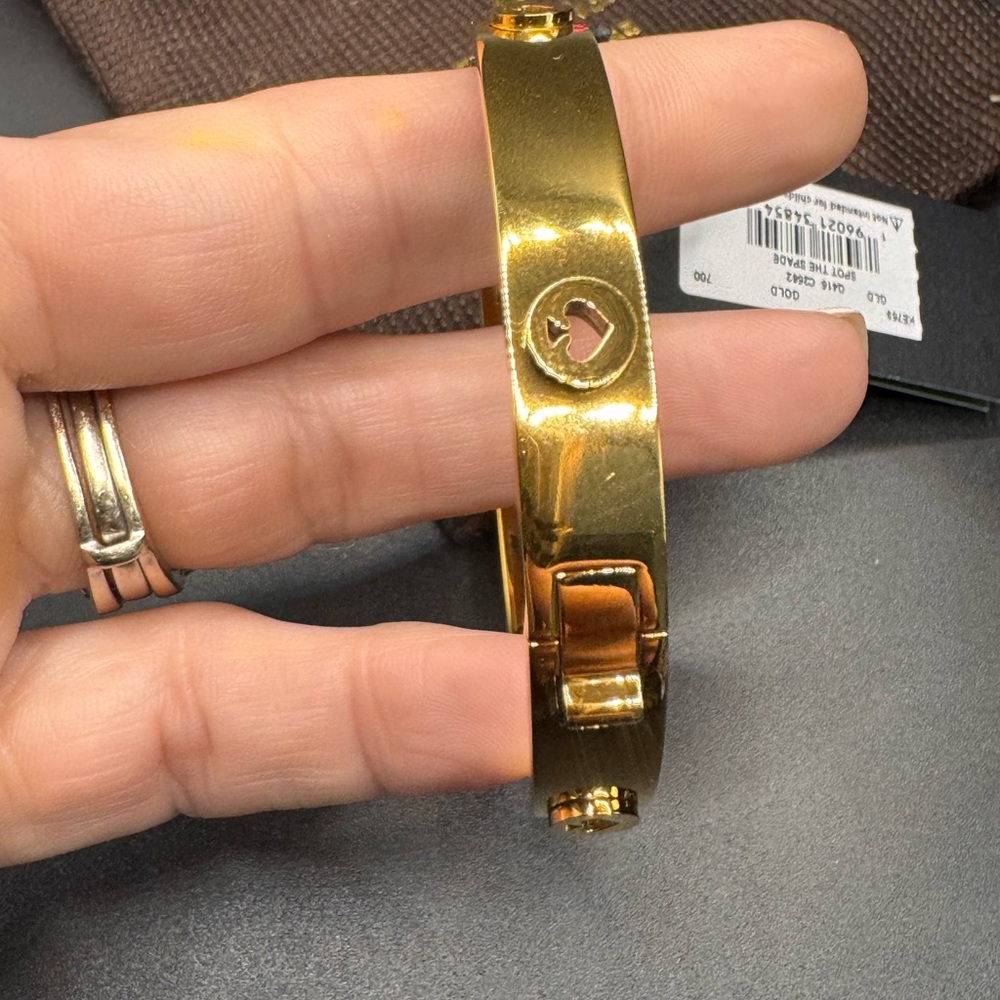 kate spade Gold Tone Hinged Bangle Bracelet - Picture 4 of 7